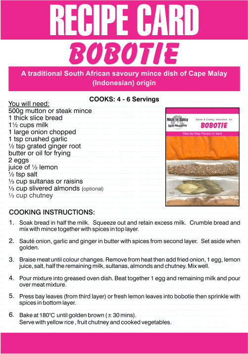 Nice 'n Spicy Bobotie Sachet