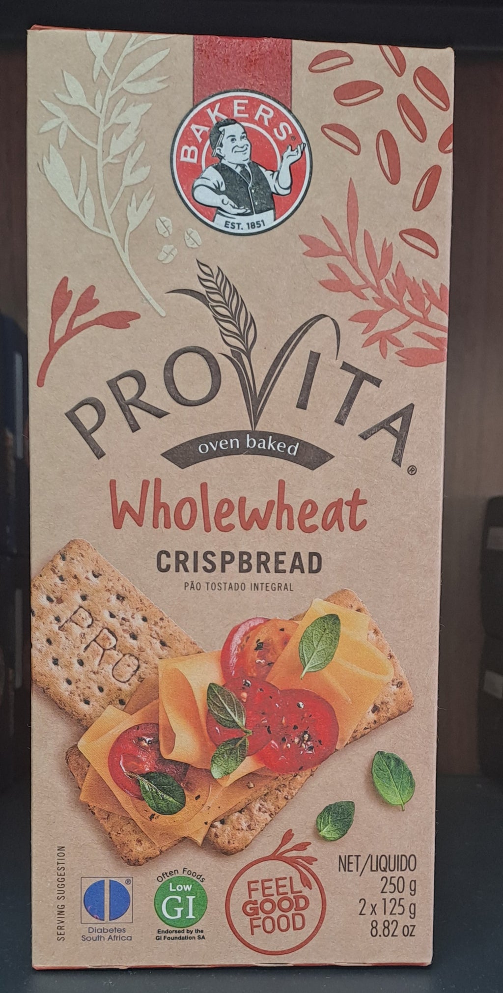 Bakers Provita Wholewheat Crispbread – Healthy SA Snack 250g