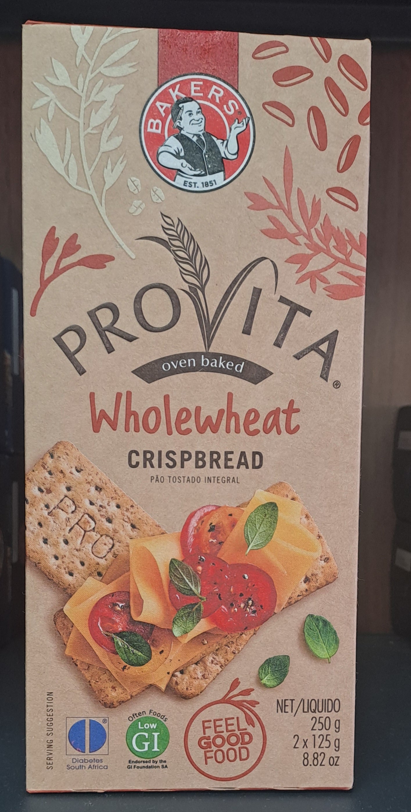 Bakers Provita Wholewheat Crispbread – Healthy SA Snack 250g