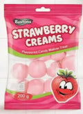 Baxtons Strawberry Creams – Strawberry Flavoured Candy Mallows 200g