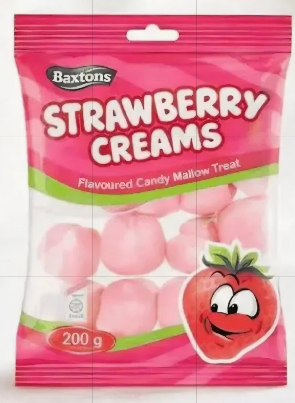 Baxtons Strawberry Creams – Strawberry Flavoured Candy Mallows 200g